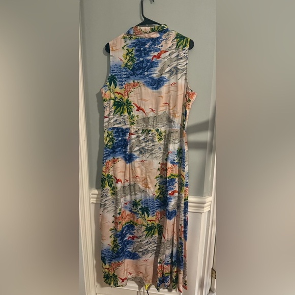 Hilo Hattie Blue and Green Maxi Dress - Picture 2 of 5